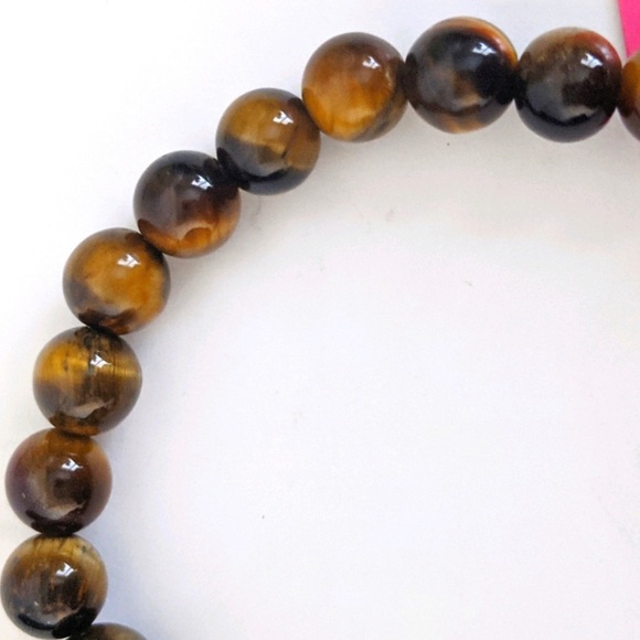 Lilly Pulitzer Tigers Eye Beaded Stretch Charm Bracelet - Picture 7 of 14